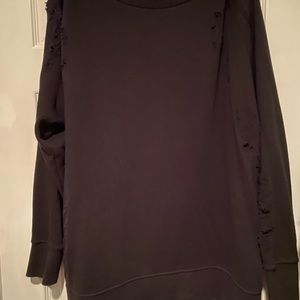 Distressed free people oversized sweater